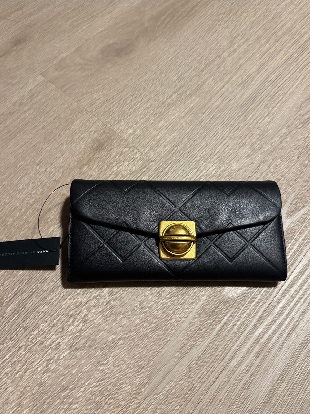 Marc by Marc Jacobs Leather Wallet with Gold Lock